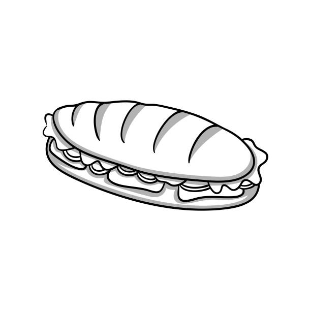 ilustracja z przekąskami - take out food white background isolated on white american cuisine stock illustrations