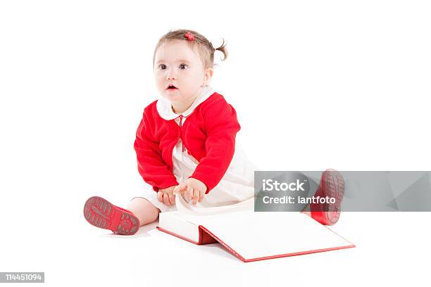 Bambina Leggendo Un Libro - Fotografie stock e altre immagini di Ambientazione interna - Ambientazione interna, Arte del ritratto, Bambine femmine