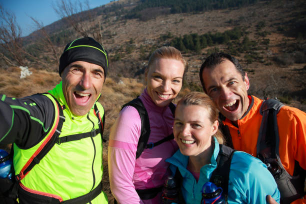 istock Group of runners taking selfie 1144516501