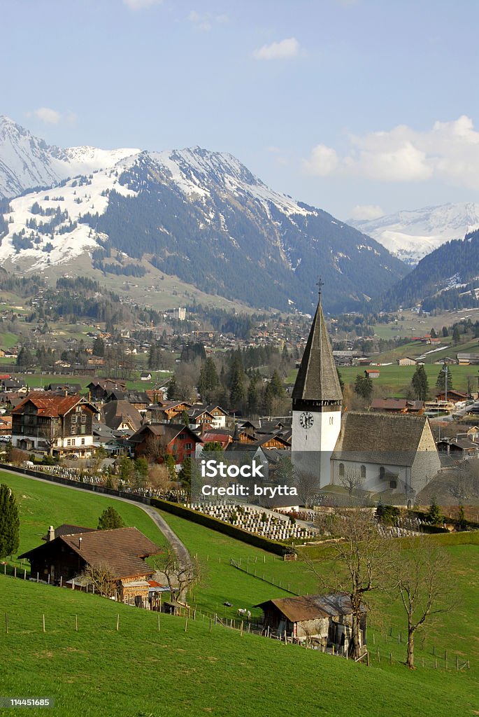 Schweizer Landschaft im Frühling - Lizenzfrei Alpen Stock-Foto