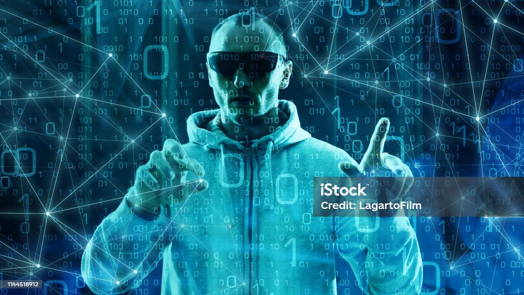 Computer Software Abstract Background Computer Binary Code Stream Stock ...