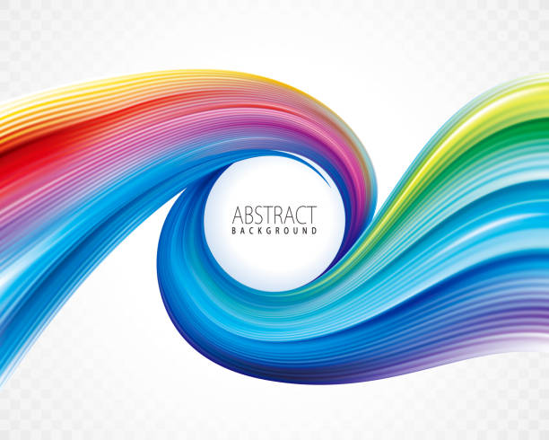 Colorful Spiral Abstract Background - ilustração de arte vetorial