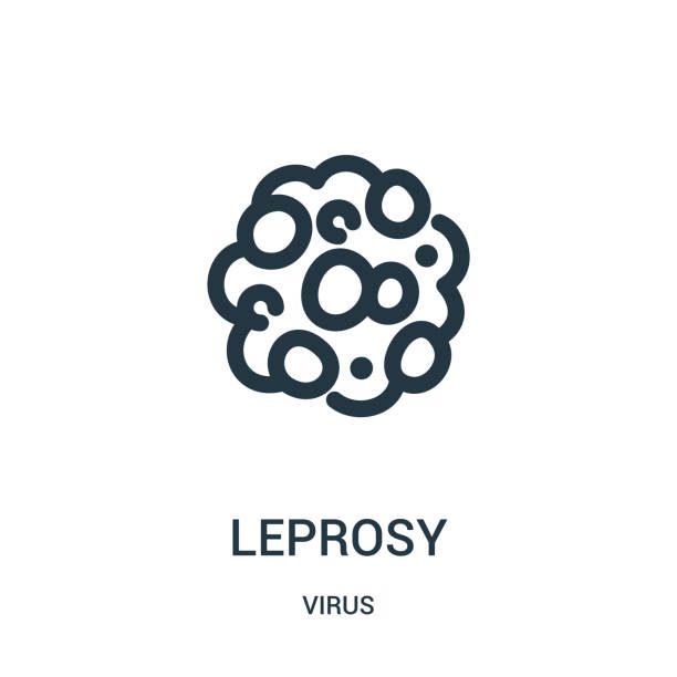 leprosy icon vector from virus collection. Thin line leprosy outline icon vector illustration. leprosy icon vector from virus collection. Thin line leprosy outline icon vector illustration. Linear symbol for use on web and mobile apps, logo, print media. leprosy stock illustrations