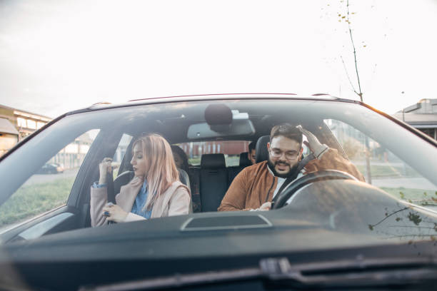 istock Group of people ride sharing 1144523073