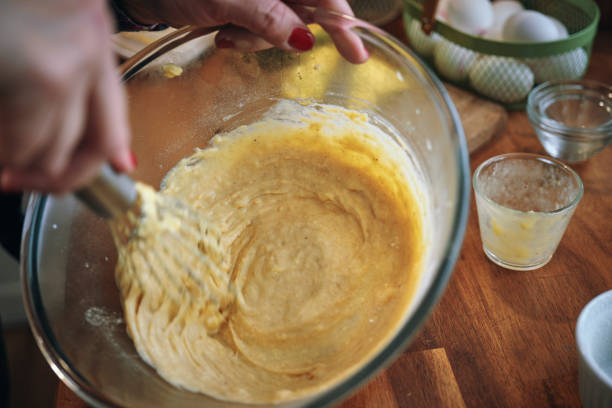istock Preparing Mango Banana Souffle in Domestic Kitchen 1144523171