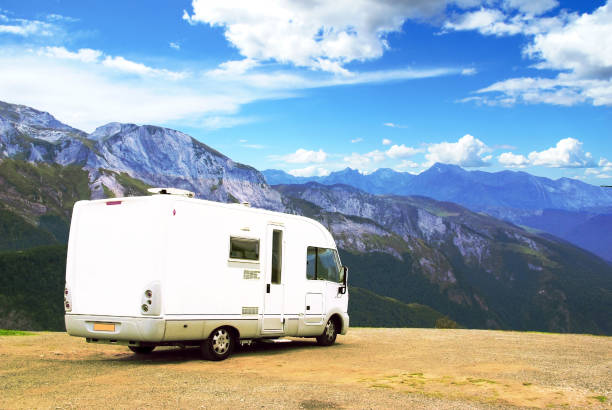 istock Motorhome in the mountains. 1144524888