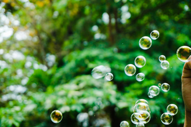 istock Beautiful colorful nature soap bubbles texture background and wallpaper 1144530246