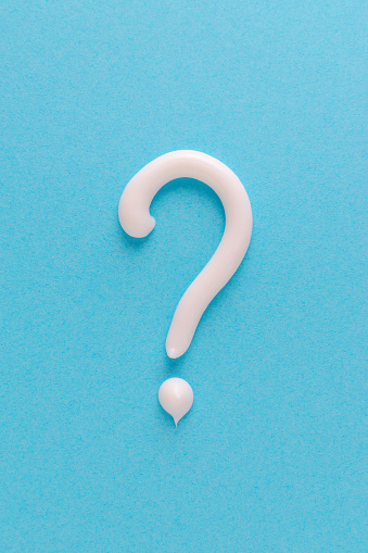 Question Mark With Toothpaste Question Mark From White Toothpaste On Blue Background Stock Photo ...