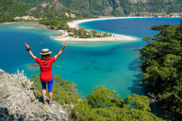 istock Woman looking at the landscape. 1144533667
