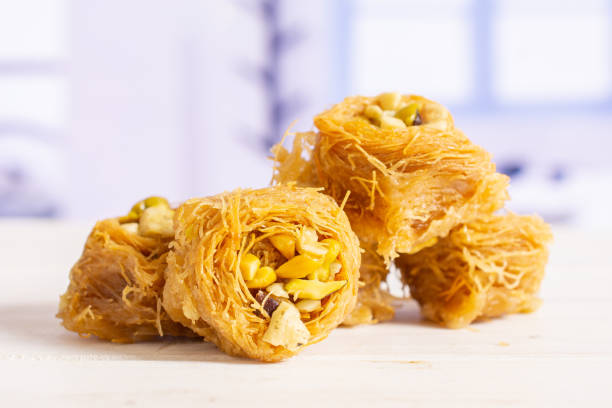 istock Lebanese baklava nest with blue window 1144536946