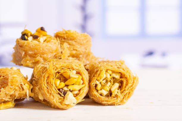istock Lebanese baklava nest with blue window 1144537132
