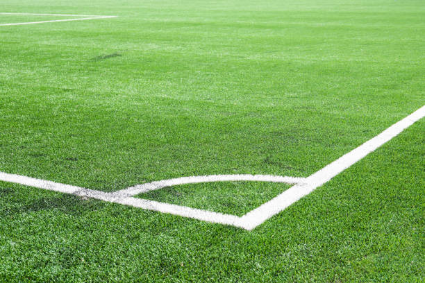 istock White line corner on the green soccer field 1144539981