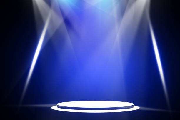 istock The concert on stage background with flood lights 1144542597