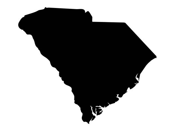 사우스캐롤라이나 지도 - south carolina stock illustrations