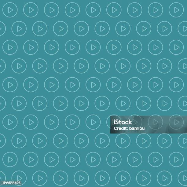 Play Button Bluish Seamless Pattern Background Stock Illustration ...