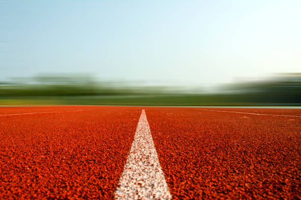 istock Running track for the athletes background, Athlete Track or Running Track 1144545747