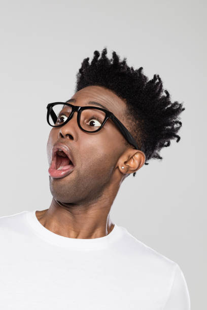 istock Surprised afro american man looking away 1144546248
