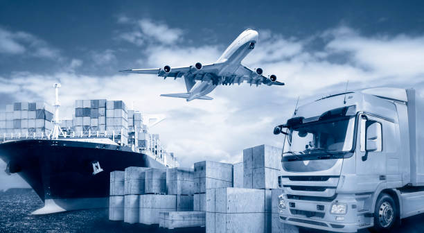 istock Transport by truck, plane and ship 1144546289