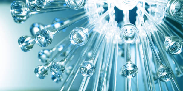 istock Frozen drops of glass. Abstract glass background. Texture. Abstract light. 1144546563