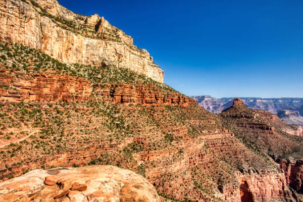 istock Grand Canyon View from South Rim with Bright Blue Sky at Sunset 1144546564