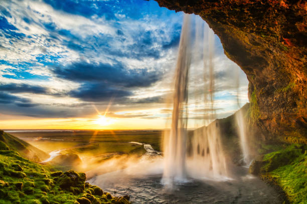 istock Seljalandfoss waterfall at sunset in HDR, Iceland 1144547525