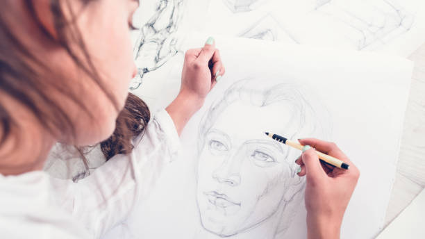 istock hobby creativity talent artist drawing portrait 1144547971