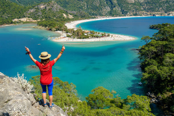 istock Woman looking at the landscape. 1144549361
