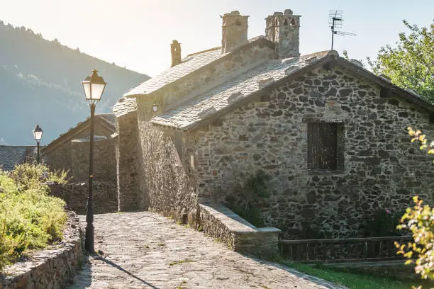 Photo of Old Medieval stone Village Dorria in Pyrenees mountains