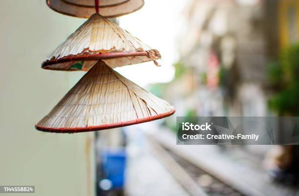 Vietnamese Conical Hats Close Up Stock Photo - Download Image Now - Hanoi, Street, Asia