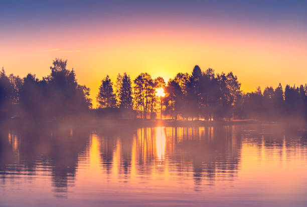 istock Summer night sunset from Sotkamo, Finland. 1144561804