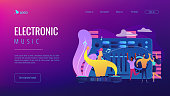Electronic music concept landing page.