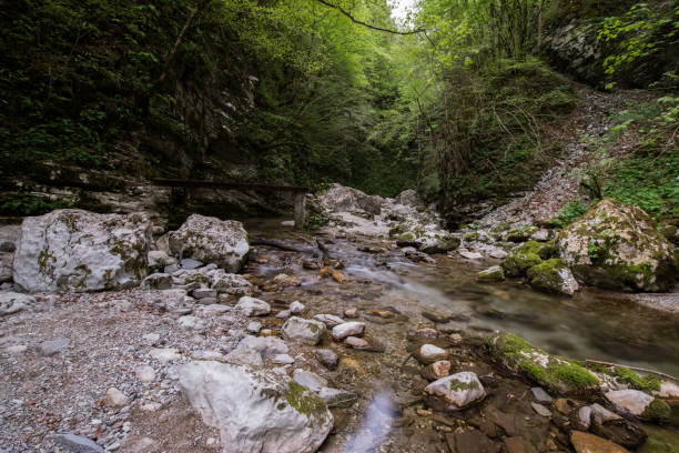 istock Hiking way to beautiful waterfall Kozjak 1144566016