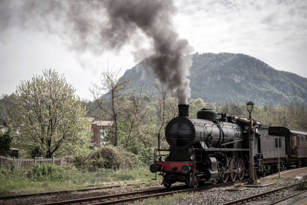 istock Antique locomotive train in Italy 1144570047