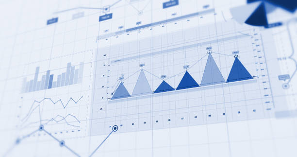 istock Financial Business Charts, Graphs And Diagrams. 3D Illustration Render 1144573844