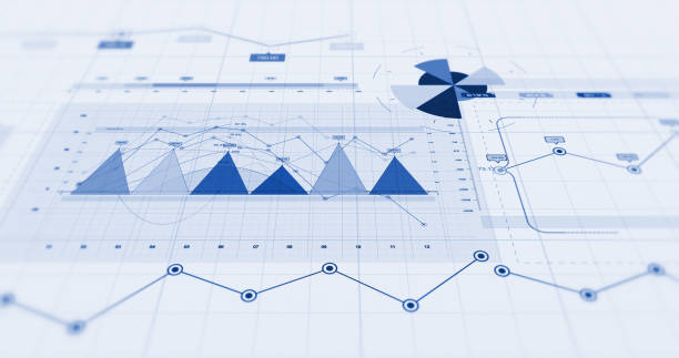 istock Financial Business Charts, Graphs And Diagrams. 3D Illustration Render 1144573938