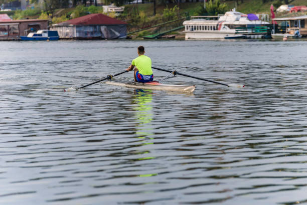 istock A Man is Kayaking on the River in a Sunny Day. 1144577678