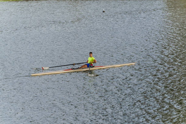 istock A Man is Kayaking on the River in a Sunny Day. 1144577931