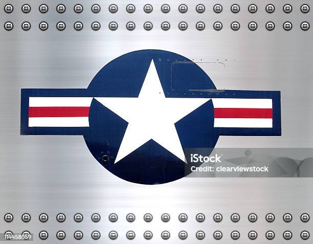 Usaf Звезда На Блестящей Металлической — стоковые фотографии и другие картинки Военно-воздушные силы США - Военно-воздушные силы США, Круглый символ, Военное дело