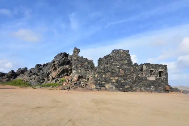 Huge ancient ruins of the Bushiribana gold mill