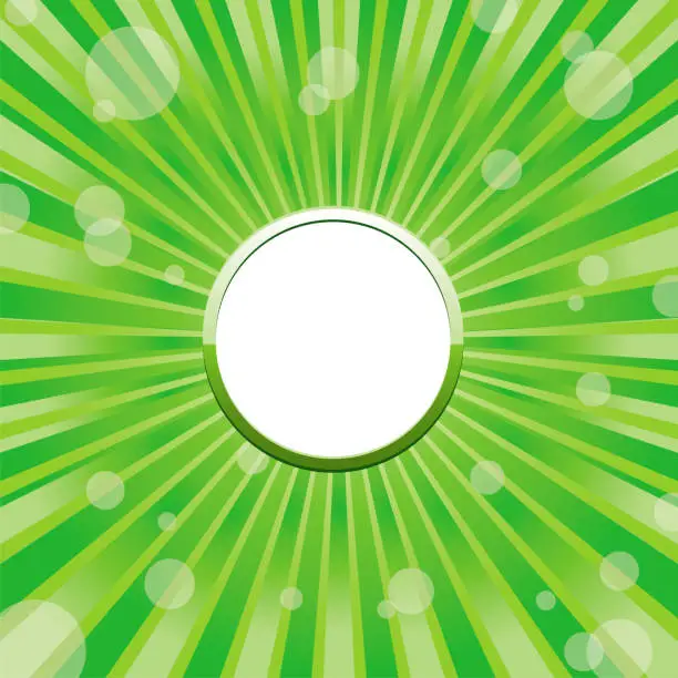 Vector illustration of Green circle frame template