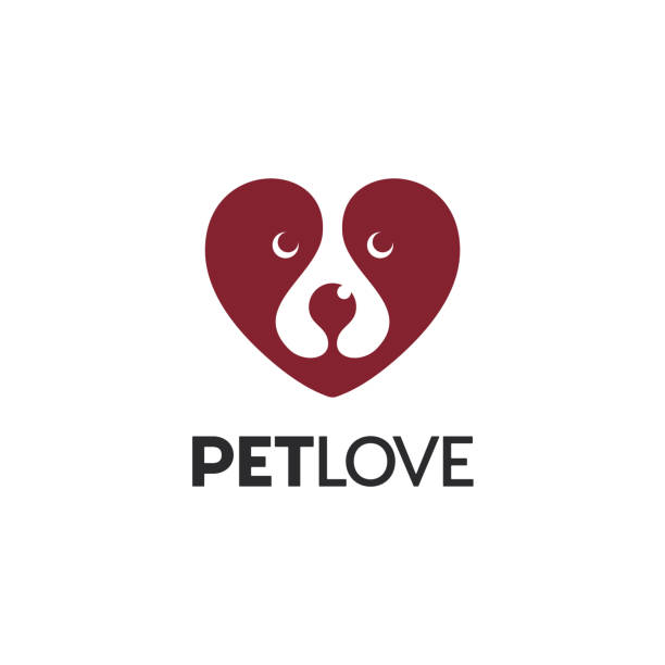 Vector design template. Pet Love icon. Vector design template. Pet Love icon. animal shelter stock illustrations