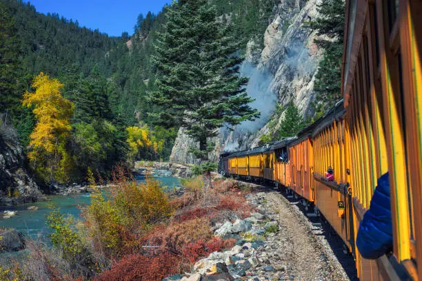 Photo of Historic steam engine train in Colorado, USA
