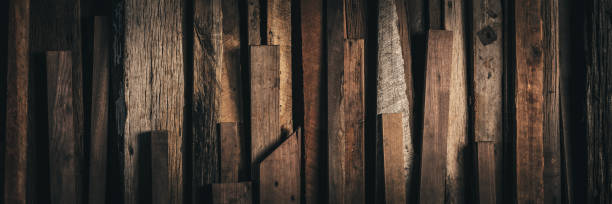 rustic reclaimed wood - wood reclaimed abstract dark imagens e fotografias de stock