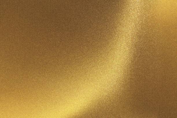 istock Abstract texture background, shiny scratches golden foil metal wall 1144589749