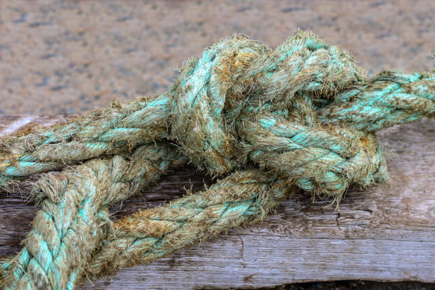 istock Knot on an old mooring rope 1144589885