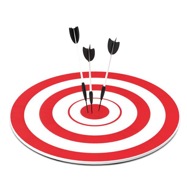 istock 3d rendering of Target icon concept isolated with white 1144594855