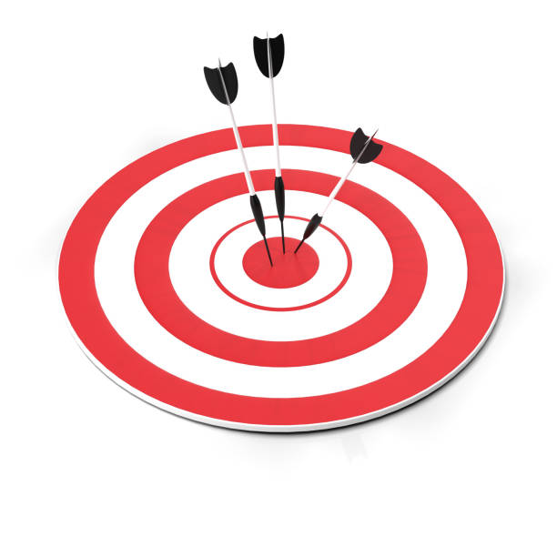 istock 3d rendering of Target icon concept isolated with white 1144595023