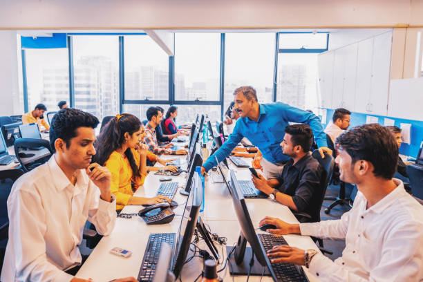 istock Busy Call Centre in India 1144596594