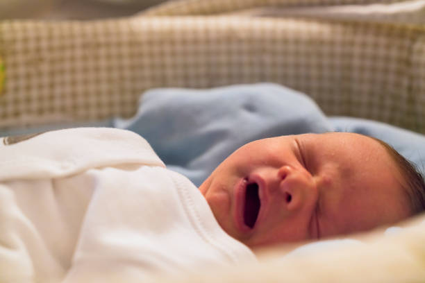 istock Newborn baby crying 1144596635