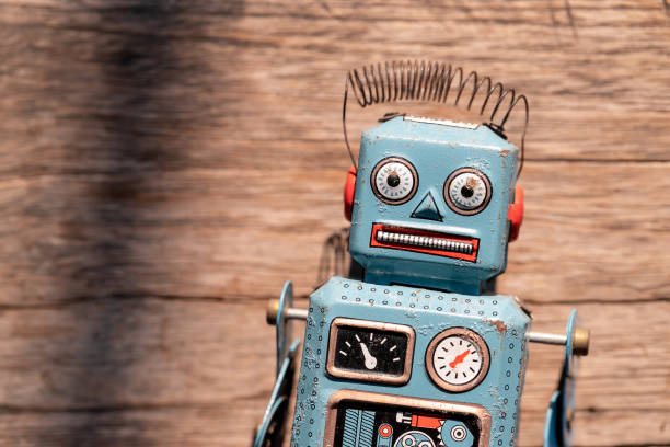 istock Vintage tin toy robot 1144598108